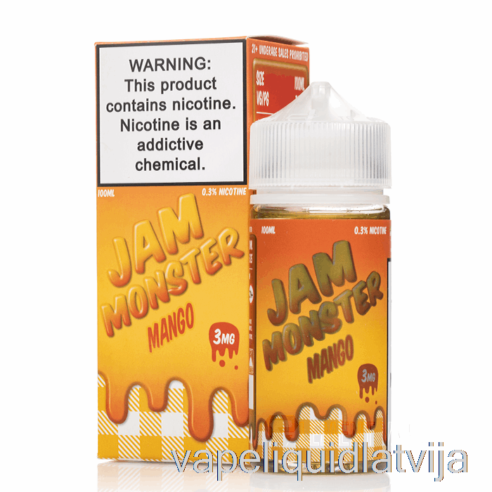 Mango - Ievārījuma Monstra šķidrums - 100ml 0mg Vape šķidrums